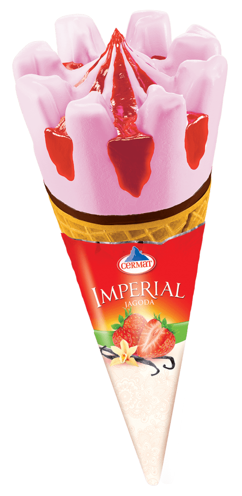 Imperial aardbeien hoorntje